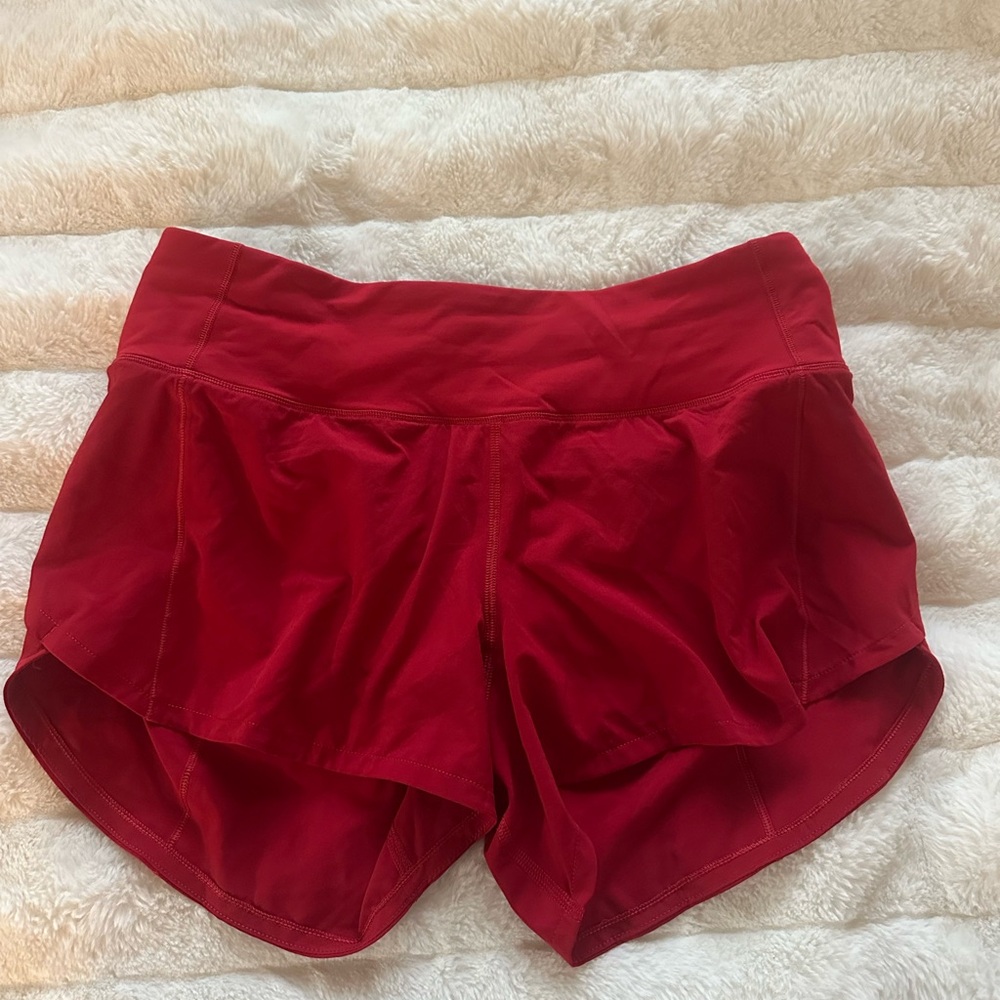 Lululemon Athletica Red Athletic Shorts for Performance